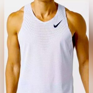 NWT Nike Men Dri-FIT ADV AeroSwift Racing Running Singlet Tank FN4231-085 LARGE